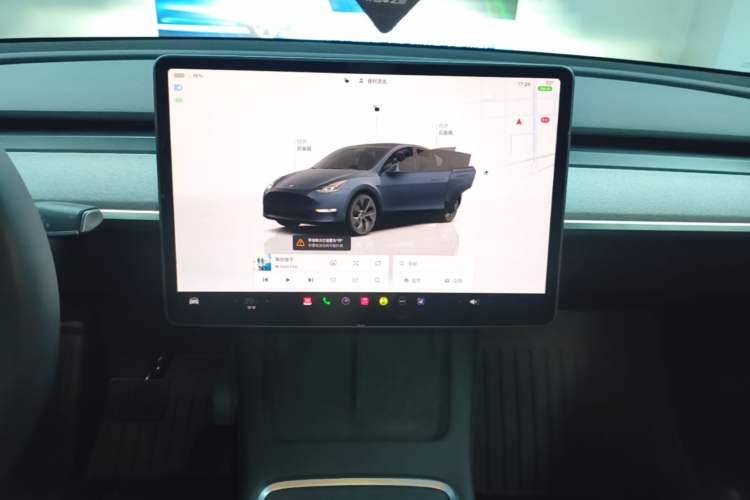 Used Tesla Model Y 2024 Long-Range All-Wheel-Drive Version Audio And AC Panel