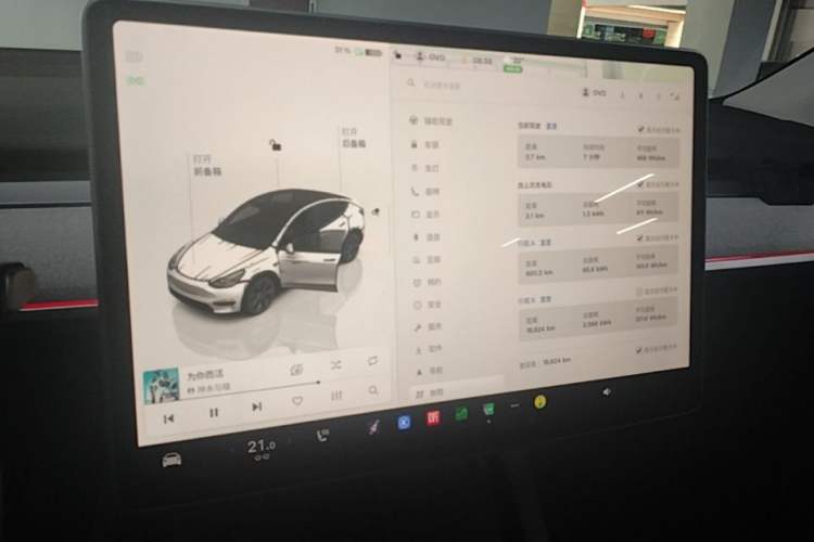 Used Tesla Model Y 2024 Long-Range All-Wheel-Drive Version Audio And AC Panel