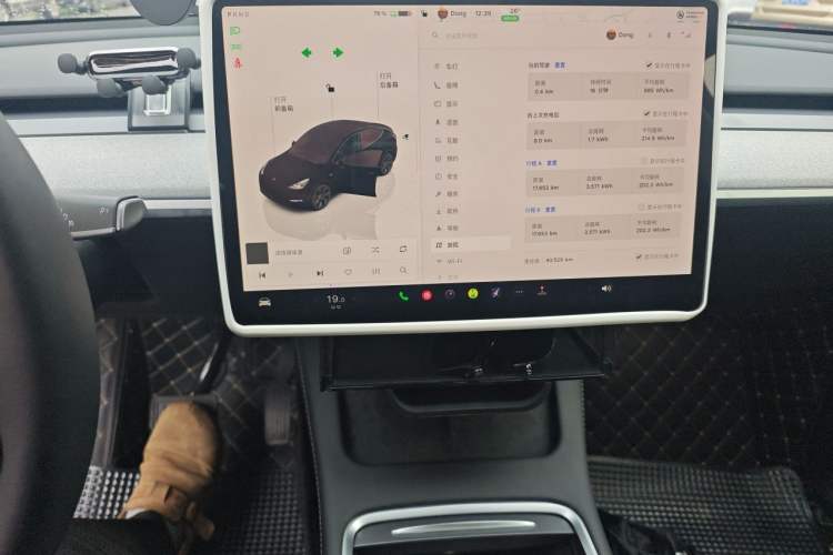 Used Tesla Model Y 2024 Long-Range All-Wheel-Drive Version Audio And AC Panel