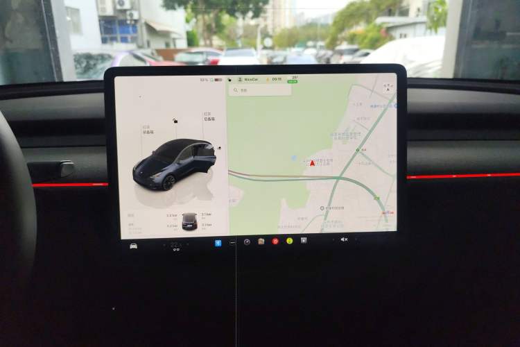Used Tesla Model Y 2024 Long-Range All-Wheel-Drive Version Audio And AC Panel