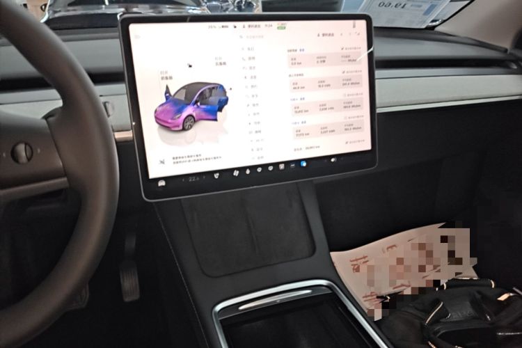 Used Tesla Model Y 2024 Long-Range All-Wheel-Drive Version Audio And AC Panel