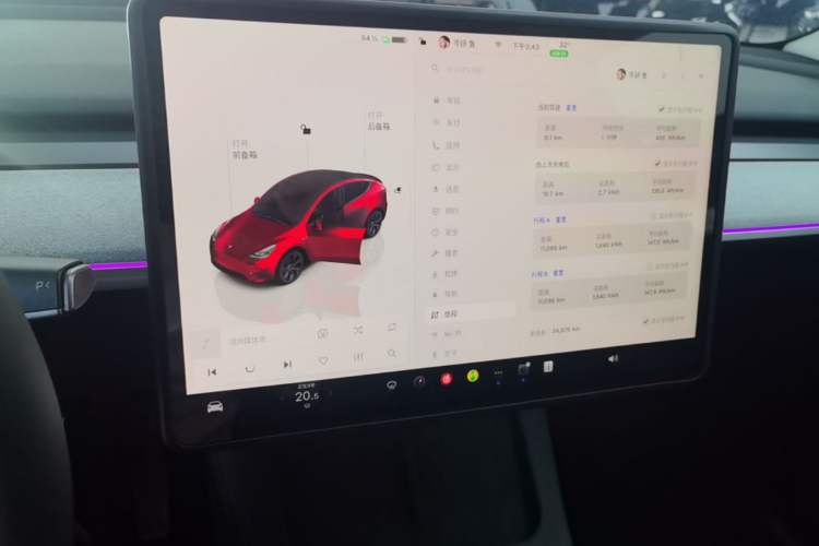 Used Tesla Model Y 2024 Rear-Wheel-Drive Version Audio And AC Panel