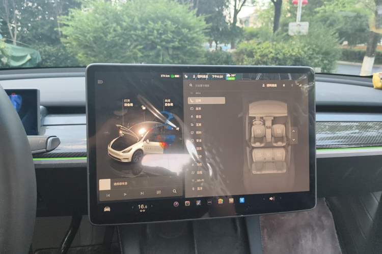 Used Tesla Model Y 2024 Long-Range All-Wheel-Drive Version Audio And AC Panel