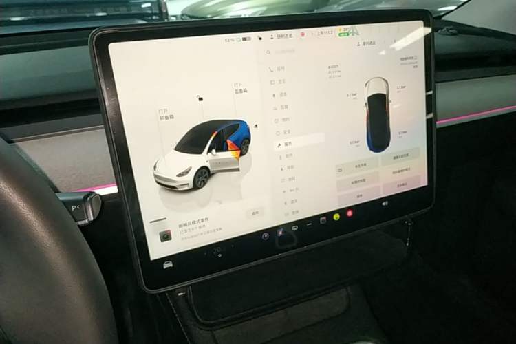 Used Tesla Model Y 2024 Long-Range All-Wheel-Drive Version Audio And AC Panel