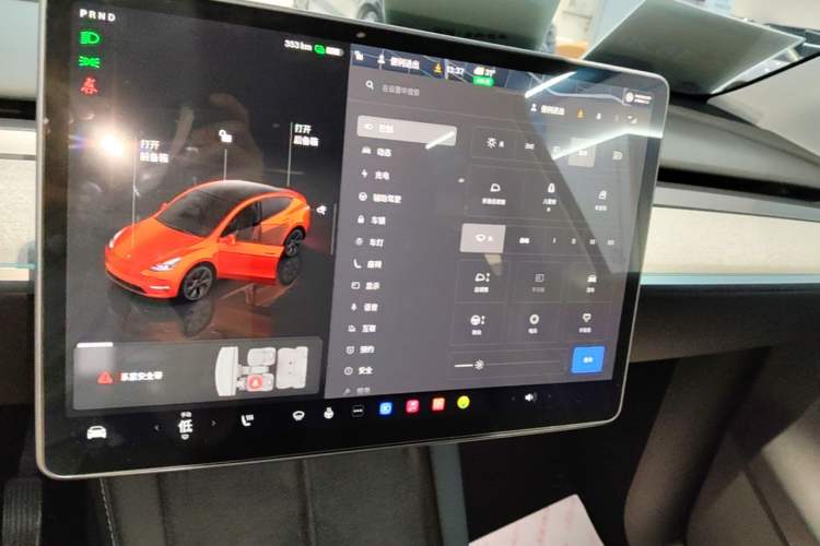 Used Tesla Model Y 2024 Rear-Wheel-Drive Version Audio And AC Panel