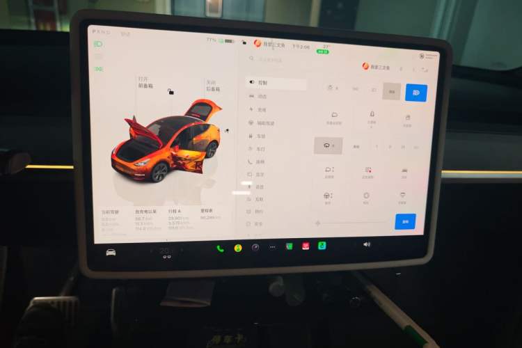 Used Tesla Model Y 2024 Rear-Wheel-Drive Version Audio And AC Panel