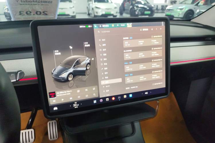 Used Tesla Model Y 2024 Long-Range All-Wheel-Drive Version Audio And AC Panel