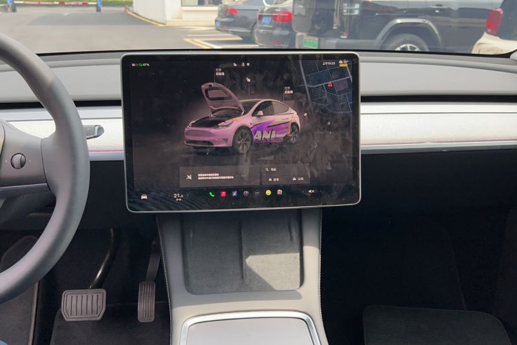 Used Tesla Model Y 2024 Long-Range All-Wheel-Drive Version Audio And AC Panel