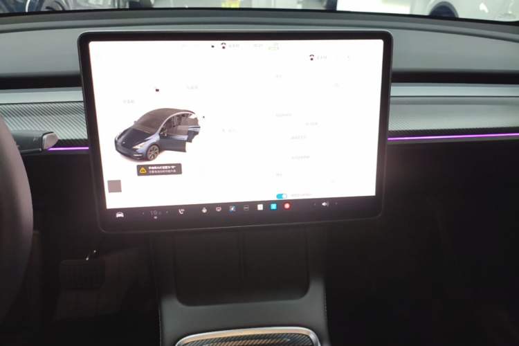 Used Tesla Model Y 2024 Long-Range All-Wheel-Drive Version Audio And AC Panel