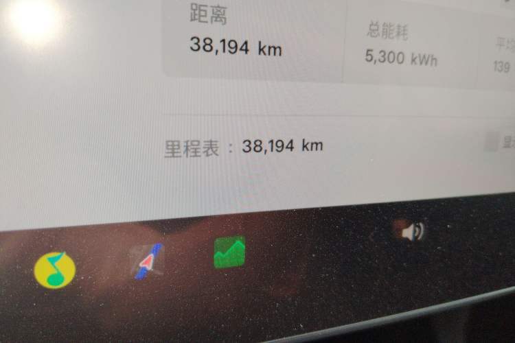 Used Tesla Model Y 2024 Rear-Wheel-Drive Version Odometer Close Up