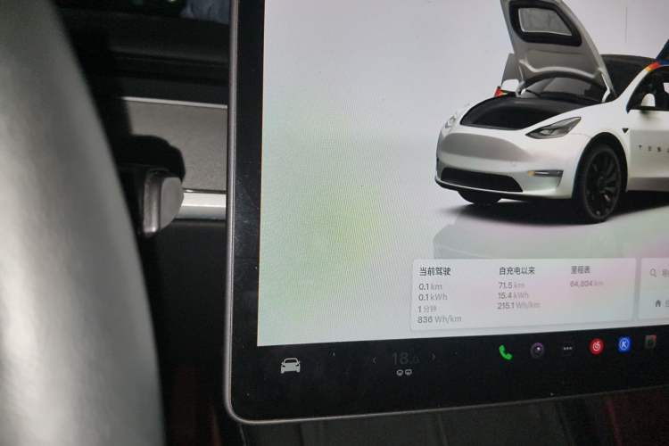 Used Tesla Model Y 2024 Rear-Wheel-Drive Version Odometer Close Up