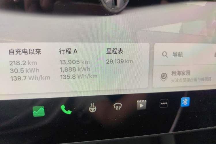 Used Tesla Model Y 2024 Rear-Wheel-Drive Version Odometer Close Up