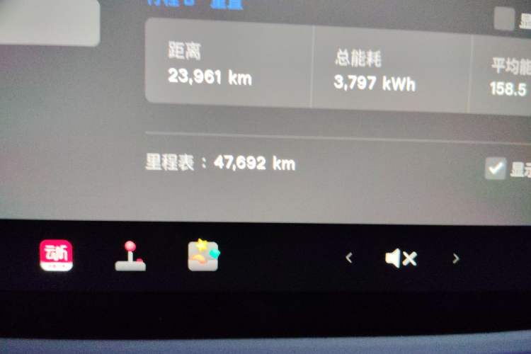 Used Tesla Model Y 2024 Long-Range All-Wheel-Drive Version Odometer Close Up