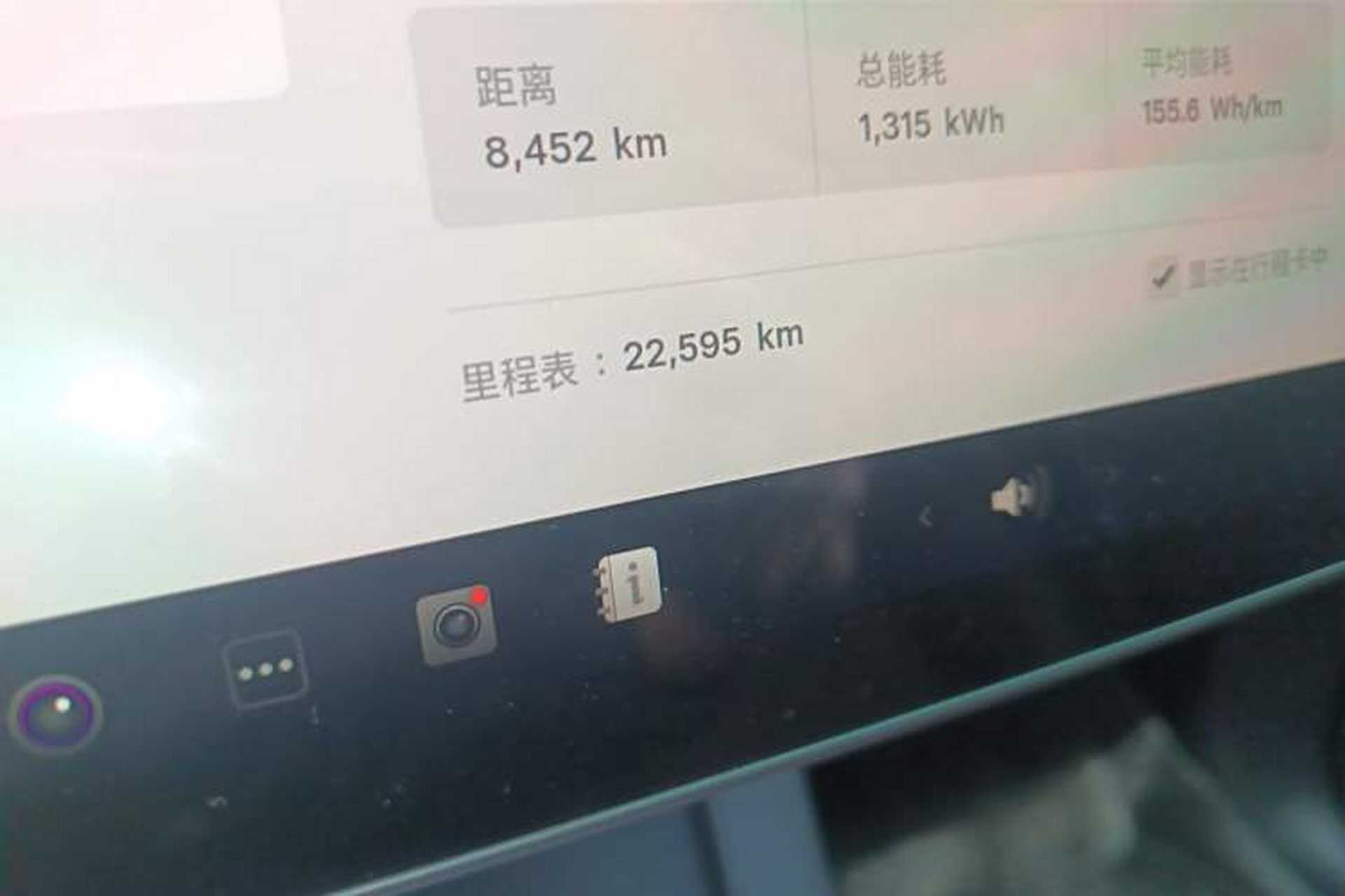 Used Tesla Model Y 2024 Rear-Wheel-Drive Version Odometer Close Up