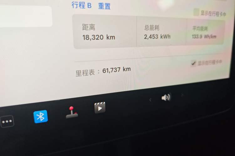 Used Tesla Model Y 2024 Rear-Wheel-Drive Version Odometer Close Up