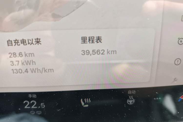 Used Tesla Model Y 2024 Long-Range All-Wheel-Drive Version Odometer Close Up