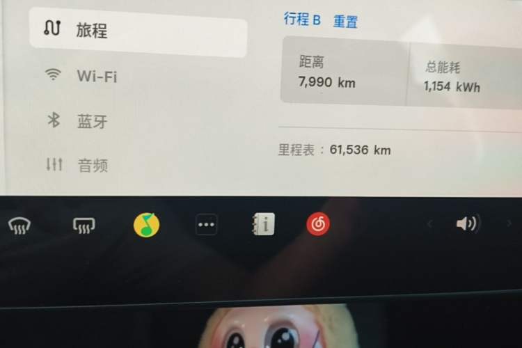 Used Tesla Model Y 2024 Long-Range All-Wheel-Drive Version Odometer Close Up
