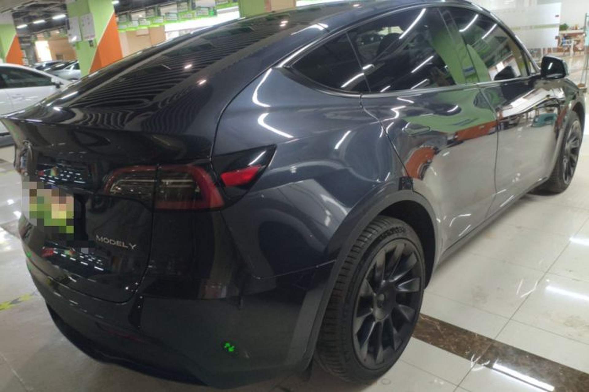 Used Tesla Model Y 2024 Long-Range All-Wheel-Drive Version Rear Right 45 Deg