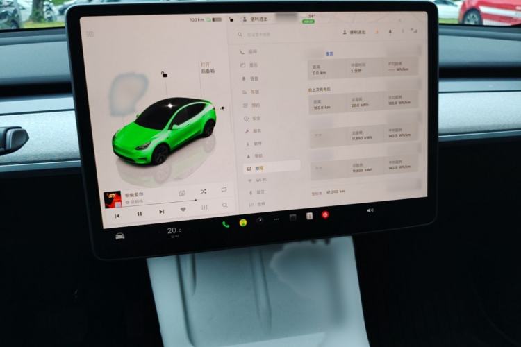 Used Tesla Model Y 2024 Rear-Wheel-Drive Version Audio And AC Panel
