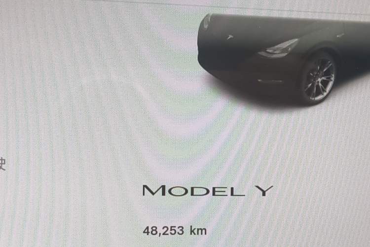 Used Tesla Model Y 2024 Rear-Wheel-Drive Version Odometer Close Up