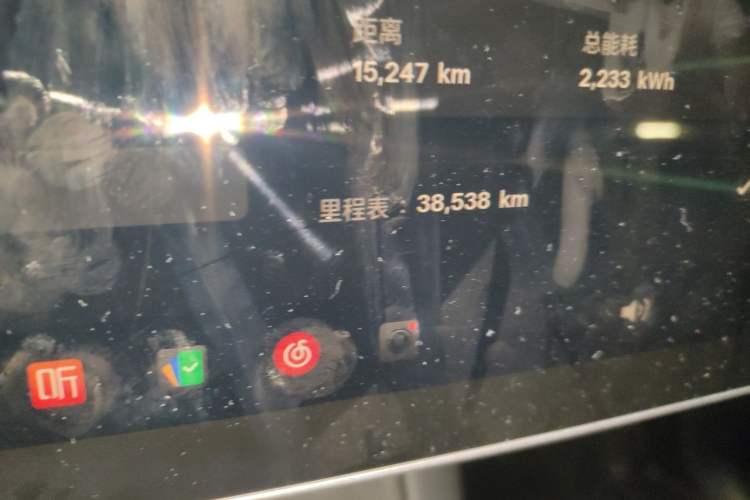 Used Tesla Model Y 2024 Long-Range All-Wheel-Drive Version Odometer Close Up