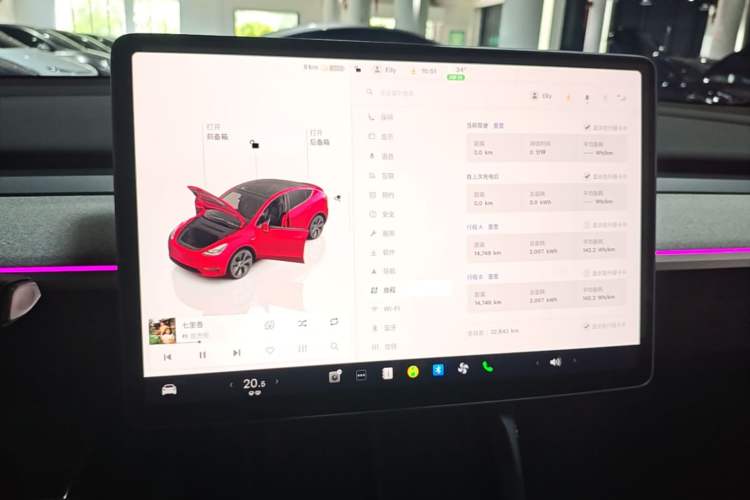 Used Tesla Model Y 2024 Rear-Wheel-Drive Version Audio And AC Panel
