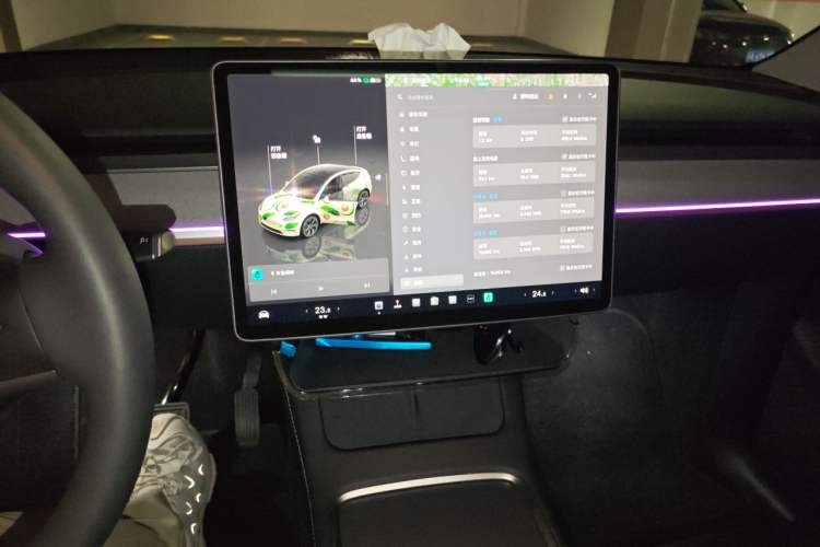 Used Tesla Model Y 2024 Long-Range All-Wheel-Drive Version Audio And AC Panel