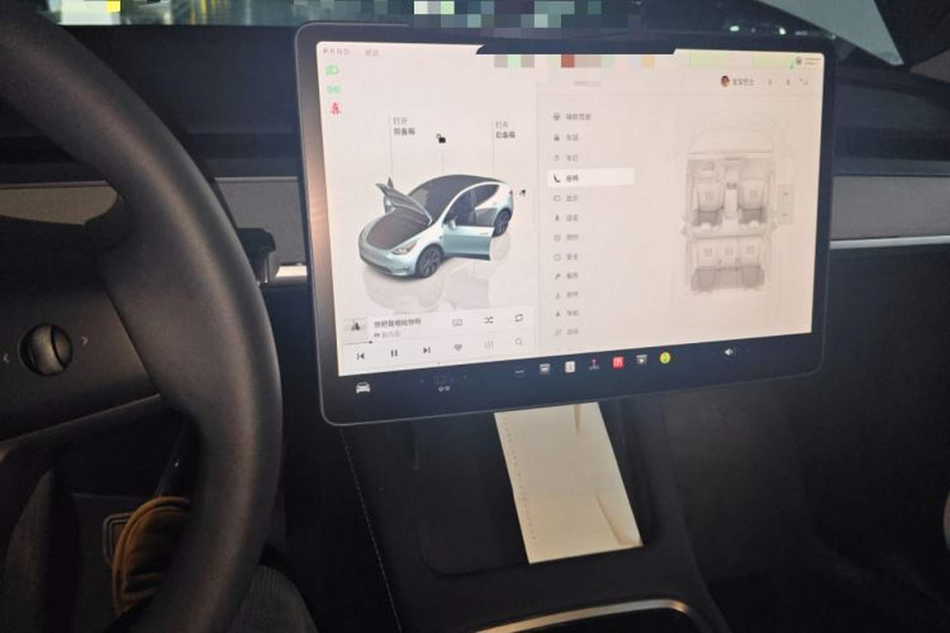 Used Tesla Model Y 2024 Rear-Wheel-Drive Version Audio And AC Panel