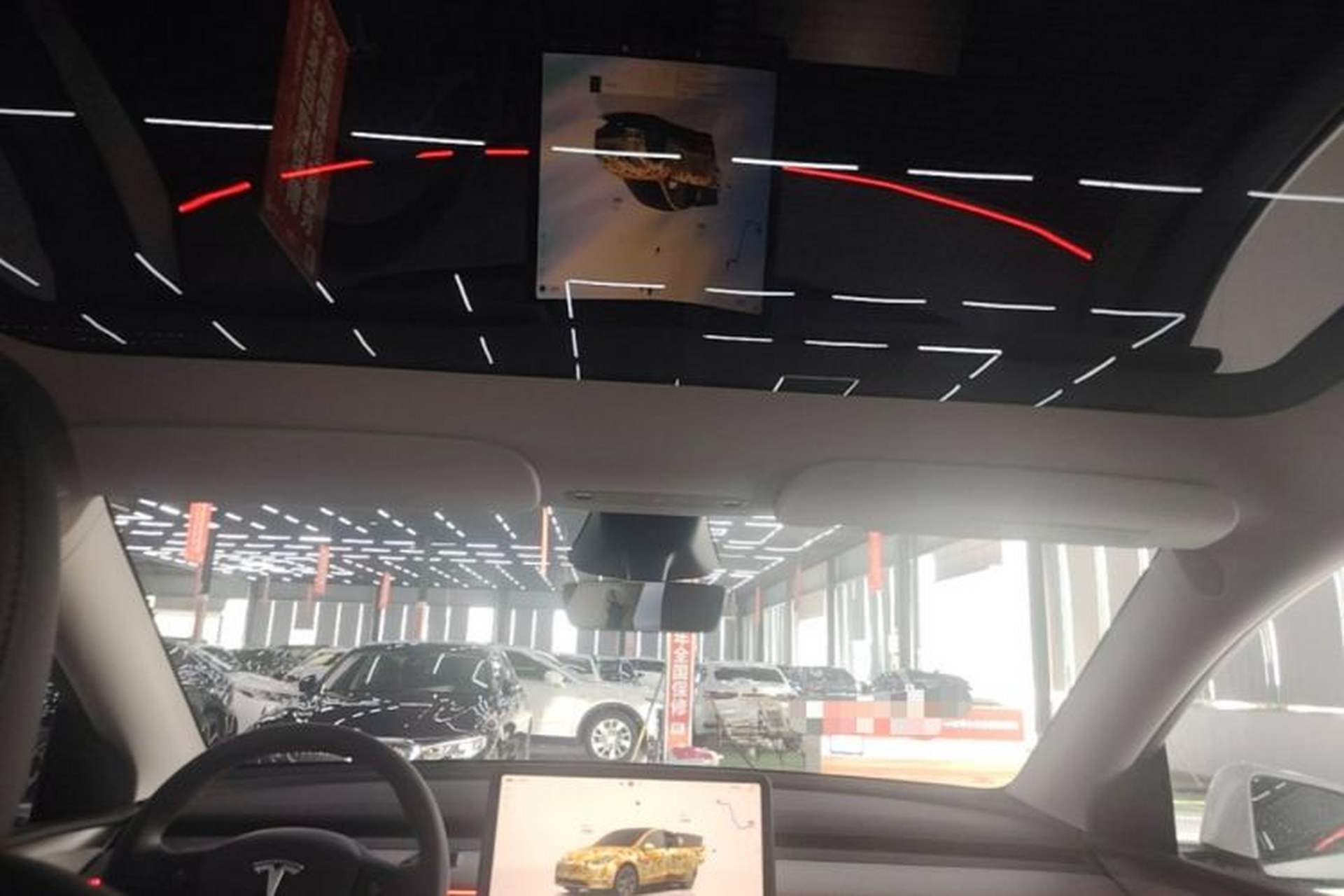 Used Tesla Model Y 2024 Rear-Wheel-Drive Version Headliner