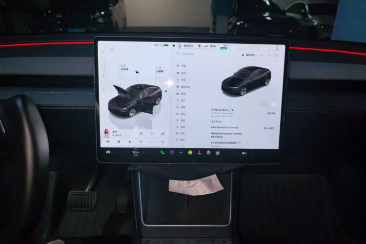 Used Tesla Model Y 2025 Updated Version Long-Range All-Wheel Drive Audio And AC Panel