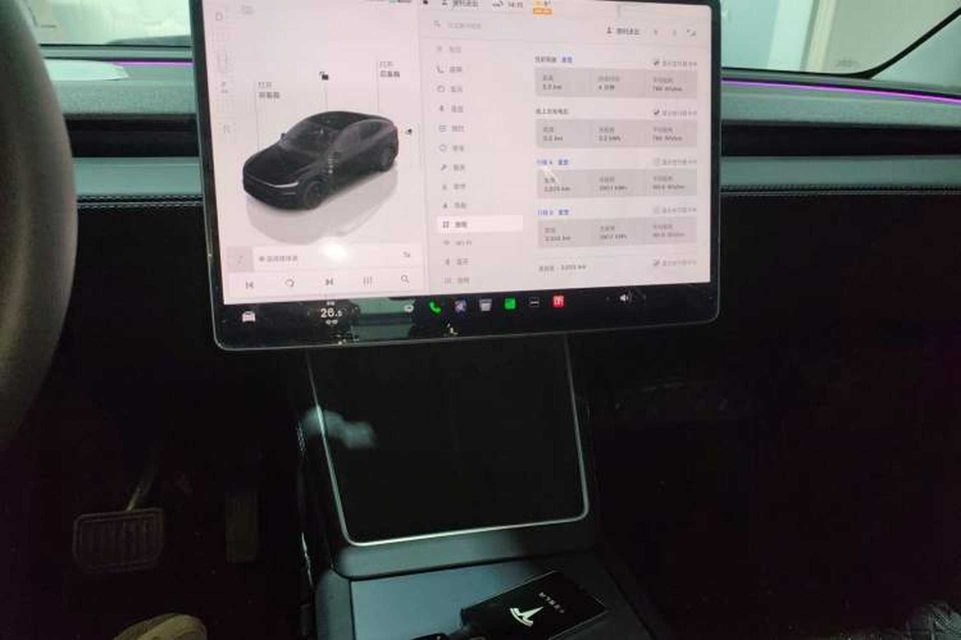Used Tesla Model Y 2025 Rear-Wheel-Drive Version Audio And AC Panel