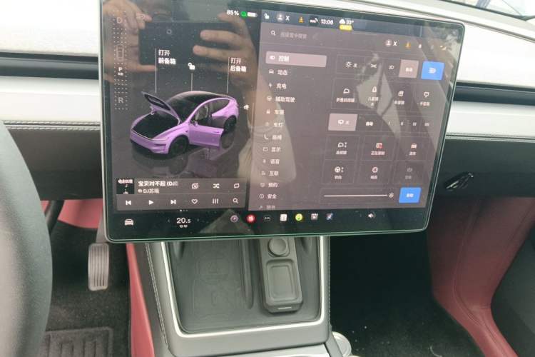Used Tesla Model Y 2025 Long-Range All-Wheel Drive First Edition Audio And AC Panel