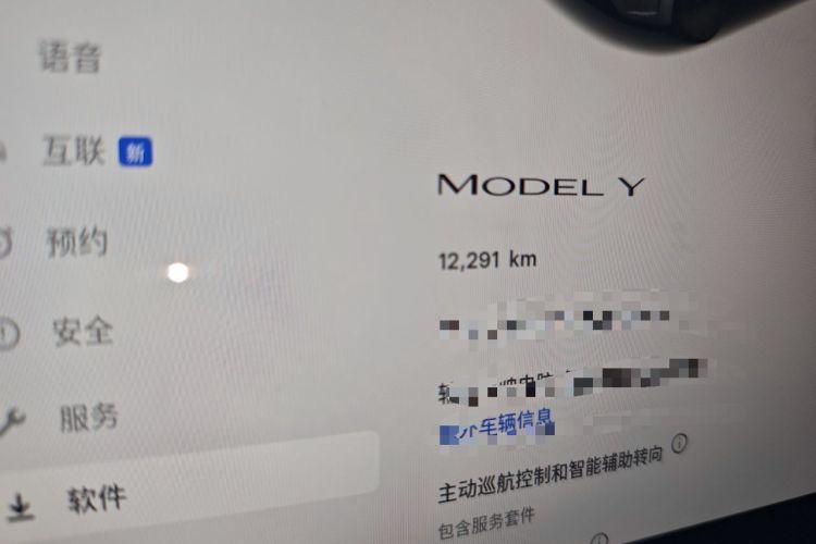 Used Tesla Model Y 2025 Rear-Wheel-Drive Version Odometer Close Up