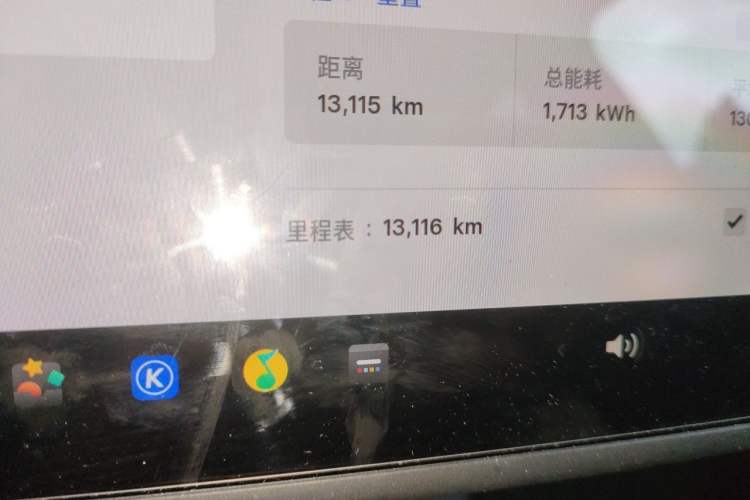 Used Tesla Model Y 2025 Rear-Wheel-Drive Version Odometer Close Up