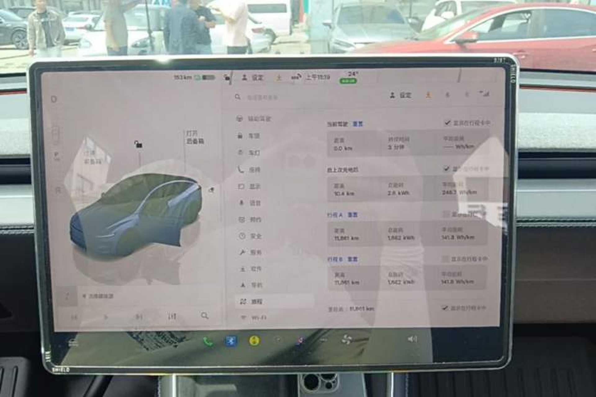 Used Tesla Model Y 2025 Rear-Wheel-Drive Version Audio And AC Panel
