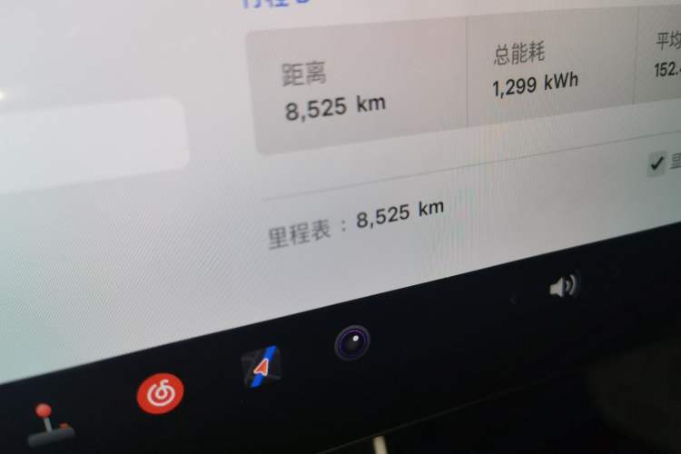 Used Tesla Model Y 2025 Rear-Wheel-Drive Version Odometer Close Up