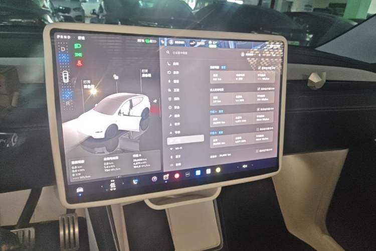 Used Tesla Model Y 2025 Long-Range All-Wheel Drive First Edition Audio And AC Panel