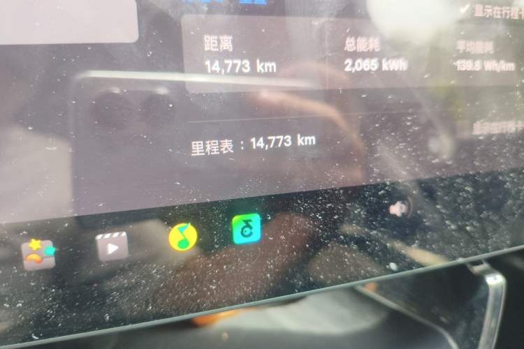 Used Tesla Model Y 2025 Rear-Wheel-Drive Version Odometer Close Up