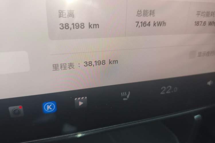 Used Tesla Model Y 2025 Long-Range All-Wheel-Drive Version Odometer Close Up