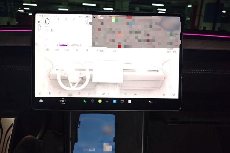Used Tesla Model Y 2025 Long-Range All-Wheel-Drive Version Audio And AC Panel