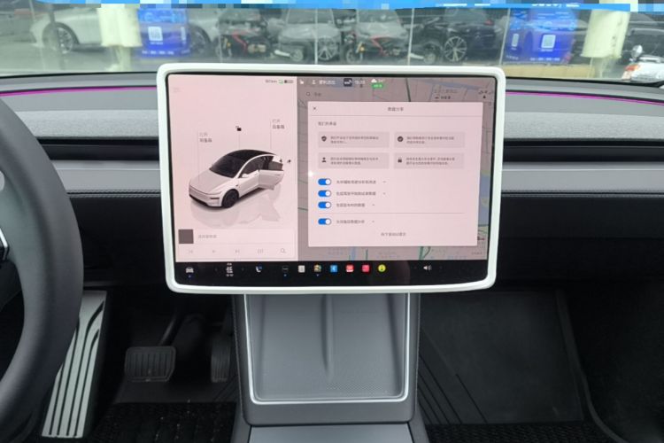 Used Tesla Model Y 2025 Long-Range All-Wheel-Drive Version Audio And AC Panel