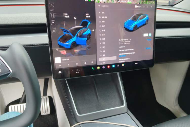 Used Tesla Model Y 2025 Updated Version Long-Range All-Wheel Drive Audio And AC Panel