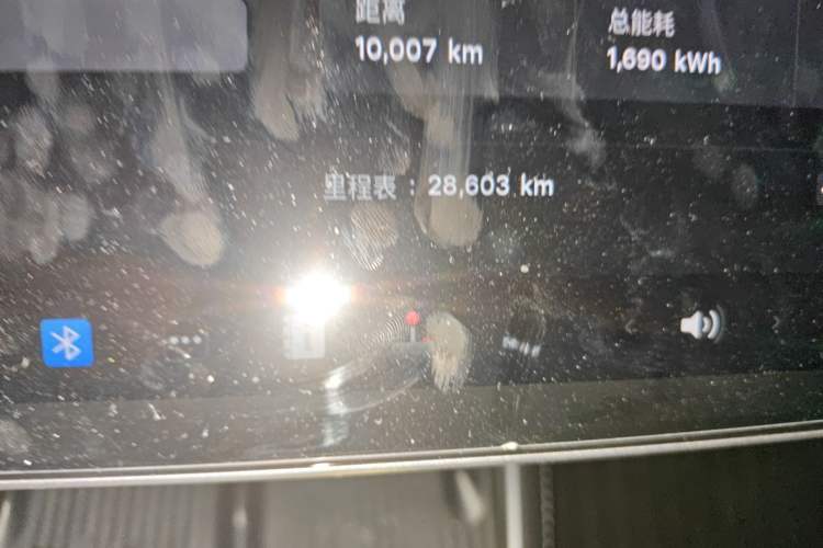 Used Tesla Model Y 2025 Rear-Wheel-Drive Version Odometer Close Up