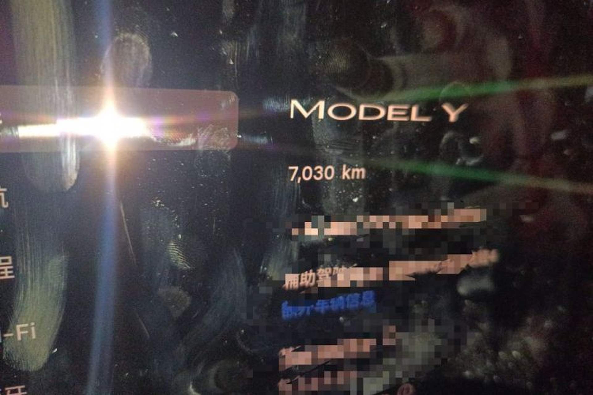 Used Tesla Model Y 2025 Rear-Wheel-Drive Version Odometer Close Up