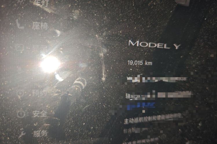 Used Tesla Model Y 2025 Rear-Wheel-Drive Version Odometer Close Up