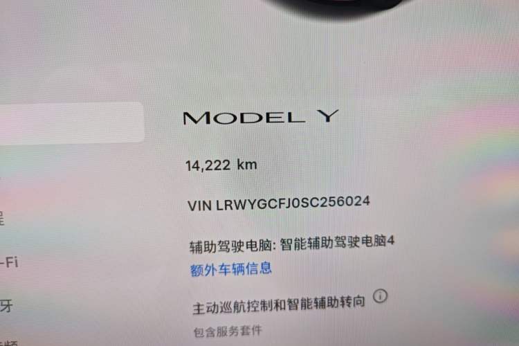 Used Tesla Model Y 2025 Rear-Wheel-Drive Version Odometer Close Up