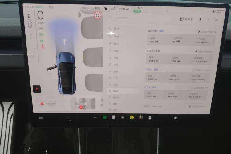 Used Tesla Model Y 2026 Rear-Drive Model Audio And AC Panel
