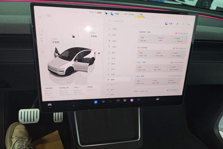 Used Tesla Model Y 2026 Rear-Drive Model Audio And AC Panel