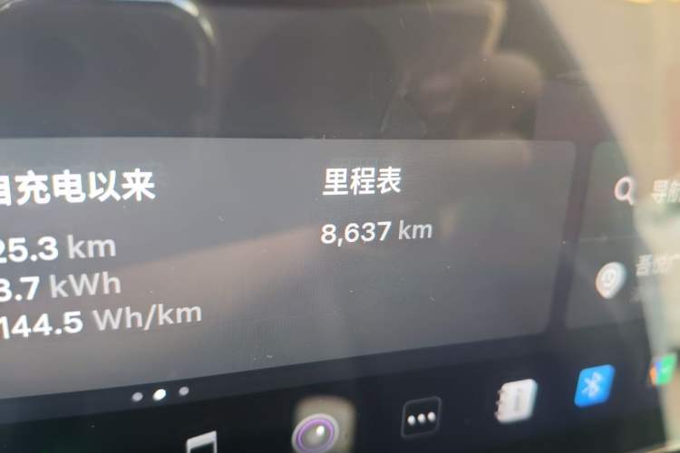 Used Tesla Model Y 2026 Rear-Drive Model Odometer Close Up