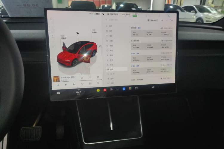 Used Tesla Model Y L 2025 Model Long-Range All-Wheel-Drive Version Audio And AC Panel